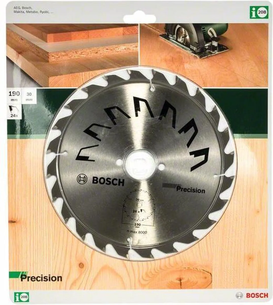 Bosch Precision Cirkelzaagblad 190mm - 24 Tanden