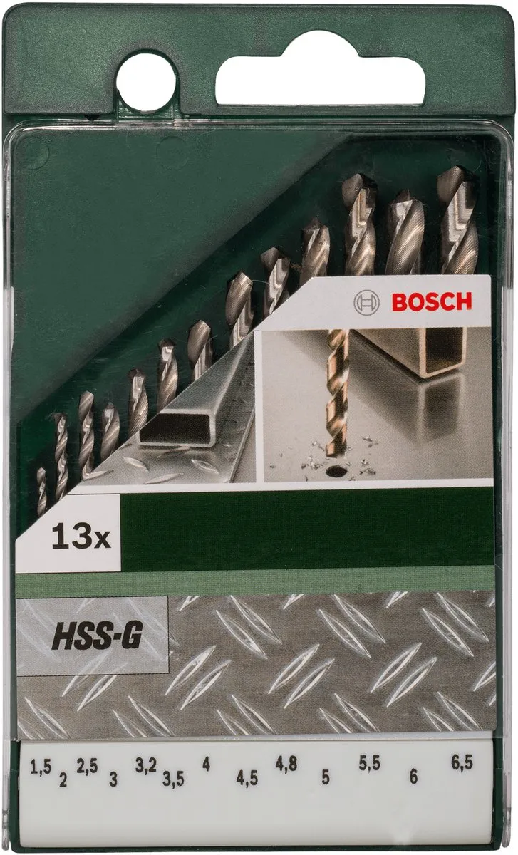 Bosch HSS-G Metaalboorset 13-delig - 1,5-6mm