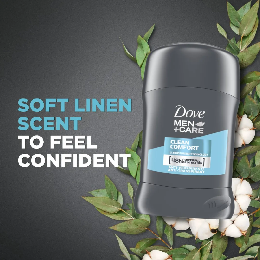 Dove Men+Care Clean Comfort Deo Stick - 3x50ml - afbeelding 6 van 6