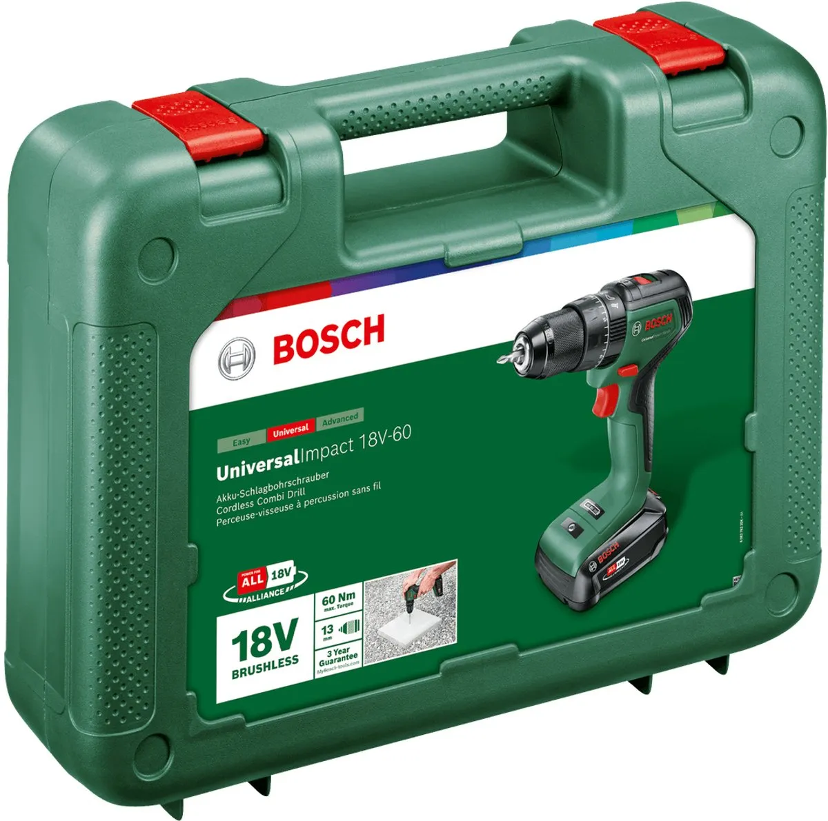 Bosch UniversalImpact 18V-60 Accuklopboorschroevendraaier - 20 Nm - 2 snelheden - afbeelding 6 van 6