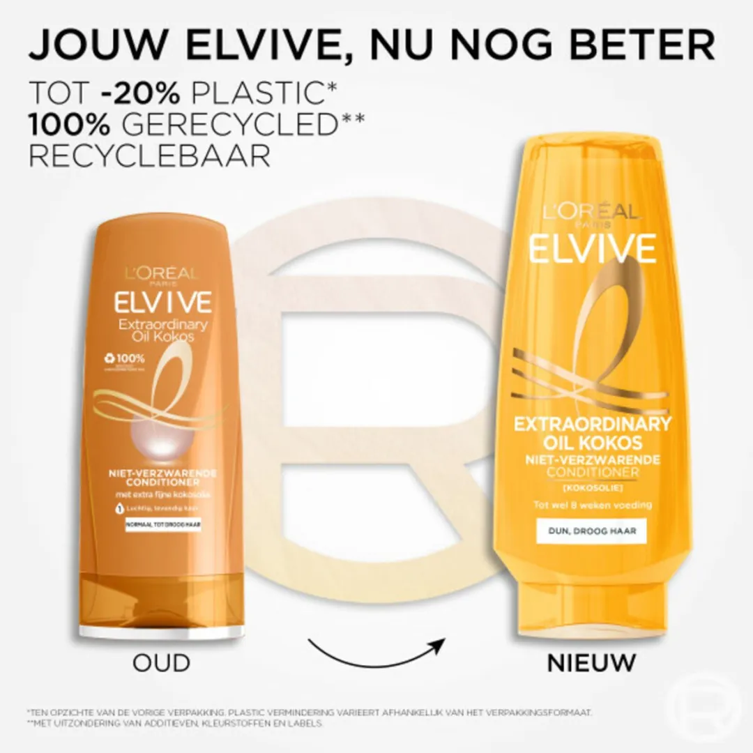 15 x L'Oréal Elvive Extraordinary Oil Conditioner Kokos 200 ml - Conditioner Kokosolie - Droog Haar - Voeding Haar - Zachtheid Haar - Glans Haar