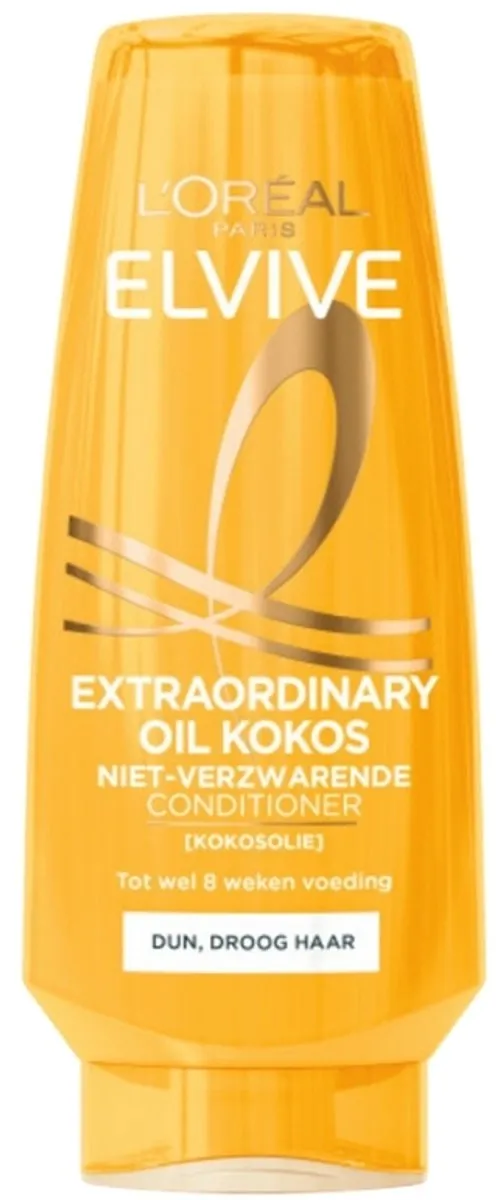 15 x L'Oréal Elvive Extraordinary Oil Conditioner Kokos 200 ml - Conditioner Kokosolie - Droog Haar - Voeding Haar - Zachtheid Haar - Glans Haar