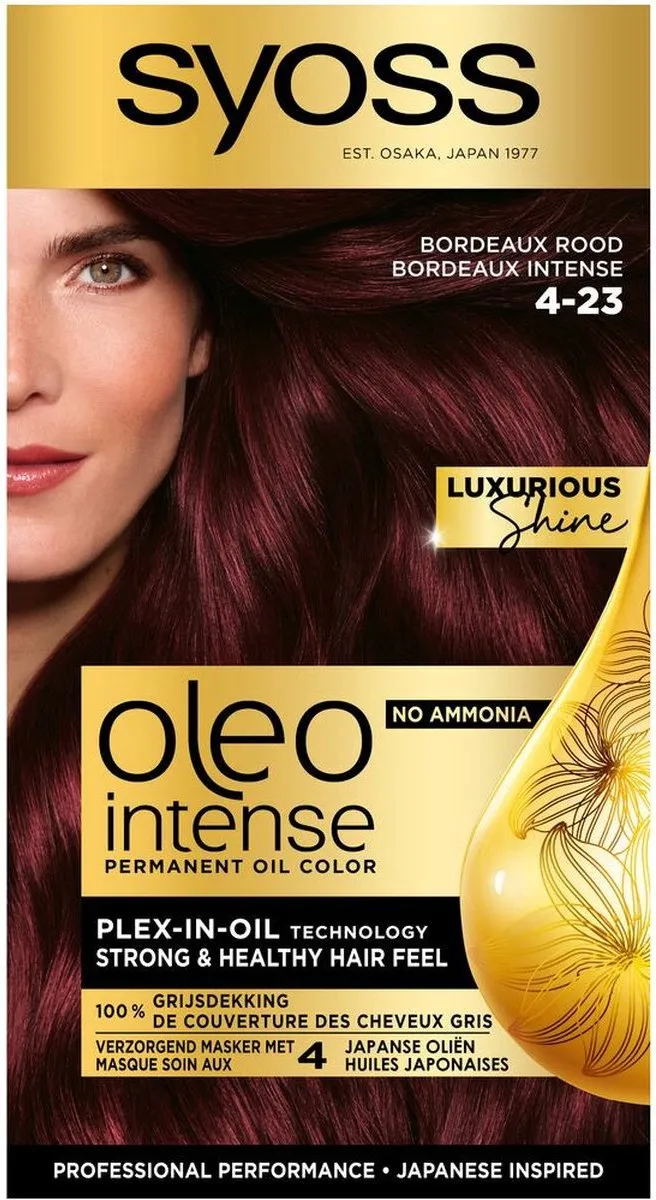 SYOSS Oleo Intense Haarverf 4-23 Bordeaux Rood - 12 Stuks