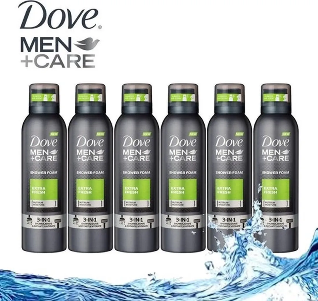 Dove Men+Care Extra Fresh Doucheschuim 200ml - 6 Stuks
