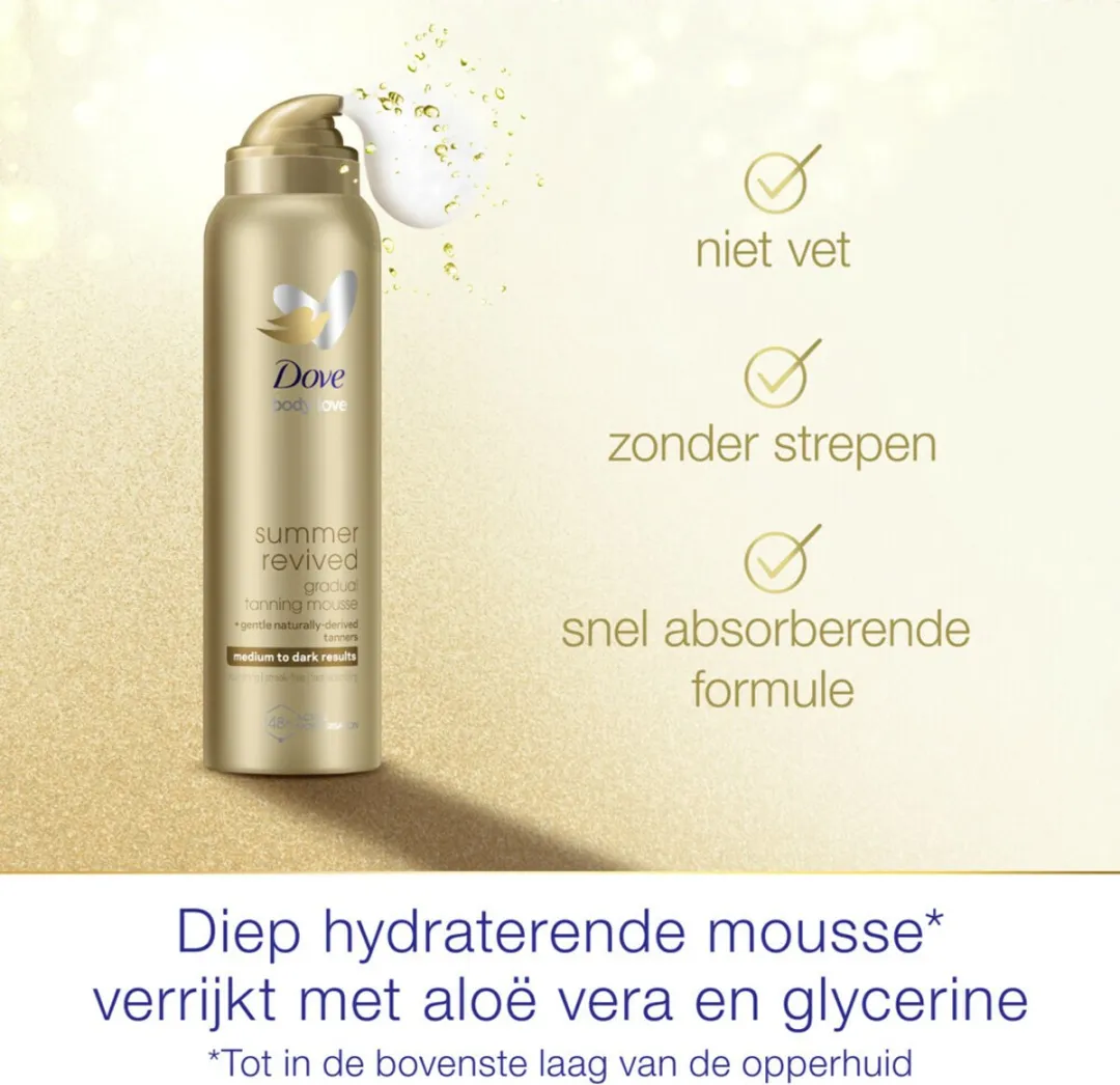 Dove Bodymousse Summer Revived Medium-Dark 150ml - 5 Stuks