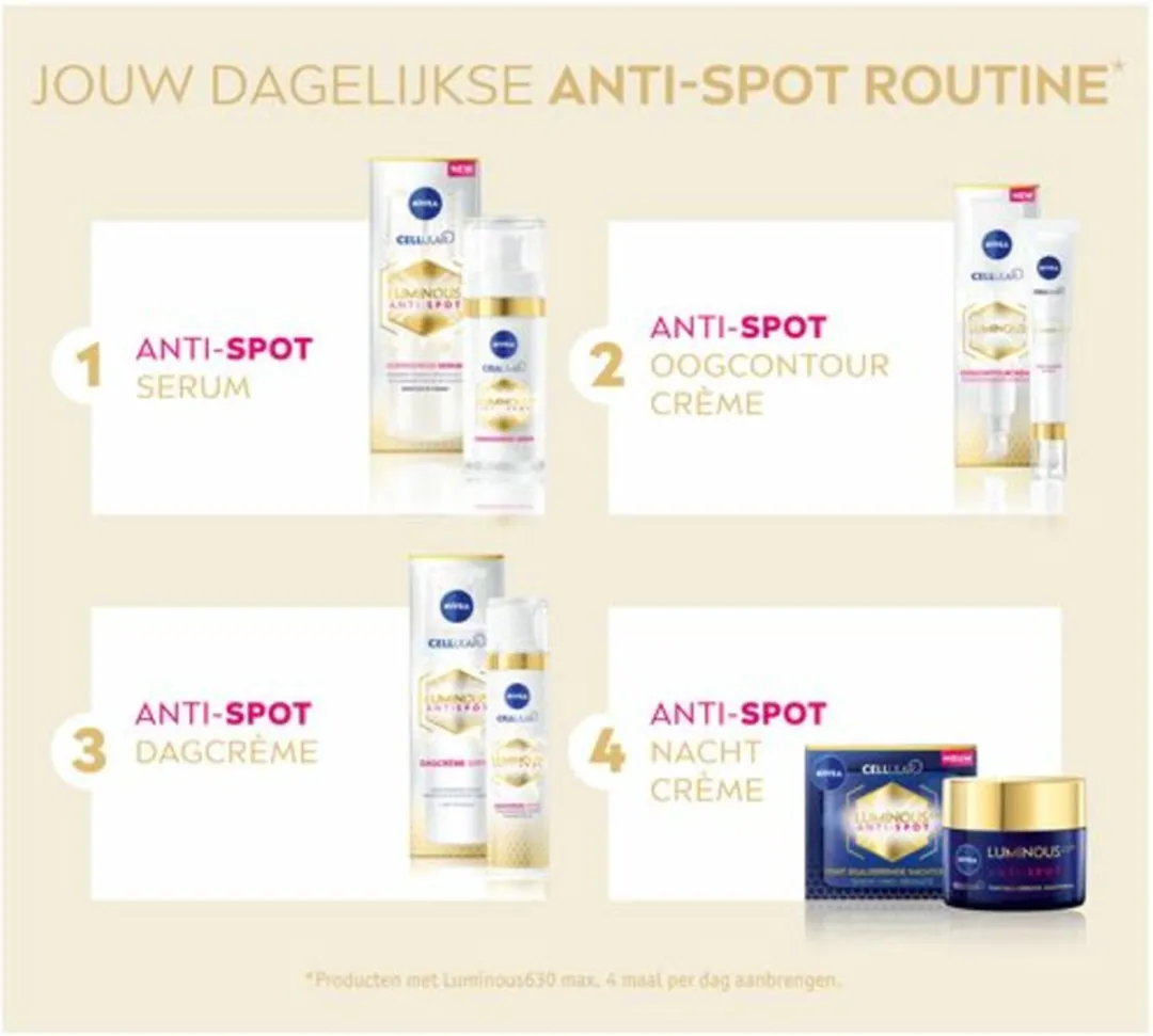 NIVEA Cellular LUMINOUS630 Anti-Spot Dagcrème SPF 50 - 90ml