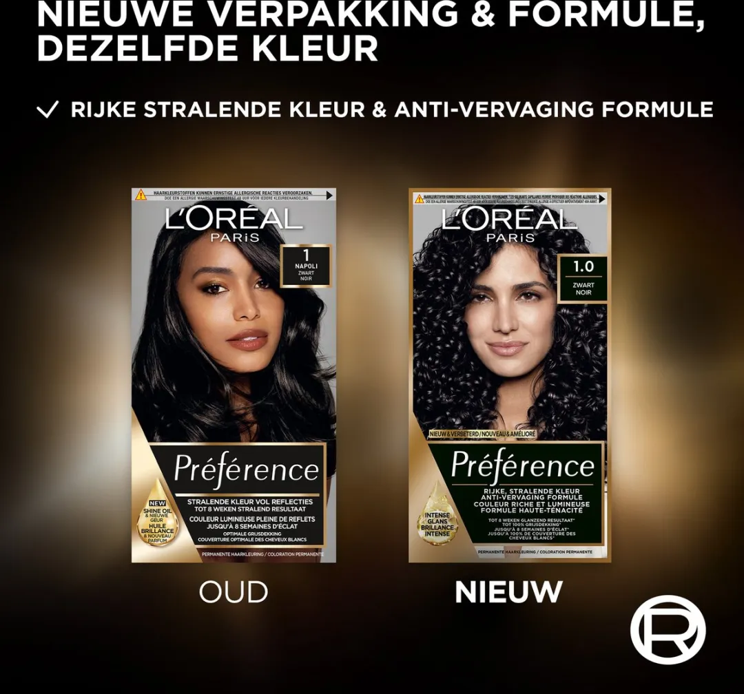 L'Oréal Paris Préférence 1.0 Haarkleuring - Zwart 1 - 996ml