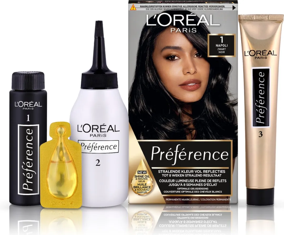 L'Oréal Paris Préférence 1.0 Haarkleuring - Zwart 1 - 996ml