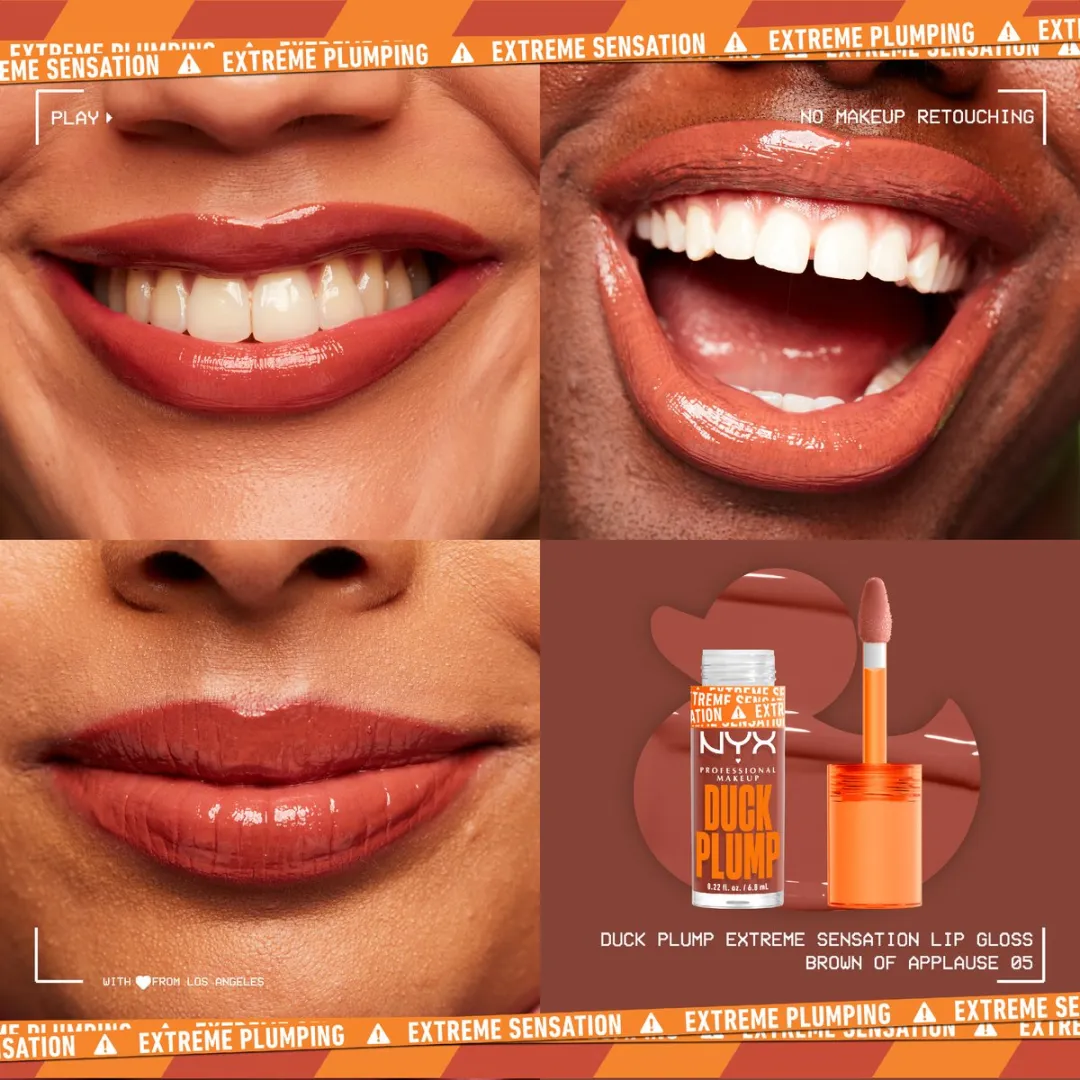 NYX Duck Plump Plumping Lipgloss Brown-Of-Applause - 6,8ml