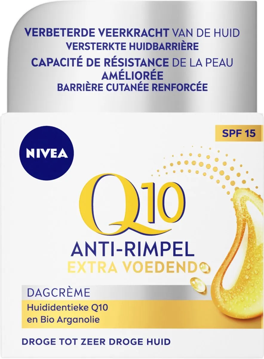 NIVEA Q10 Dagcrème Extra Voedend SPF 15 - 3x50ml - afbeelding 6 van 6