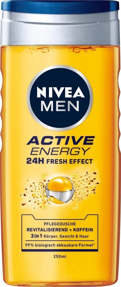 NIVEA Men Active Energy Douchegel 250ml - 18 Stuks