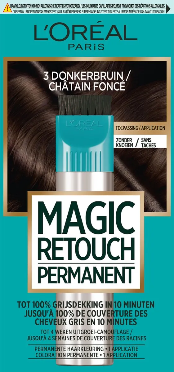 L'Oréal Paris Magic Retouch Permanent 3 Donkerbruin - 100g