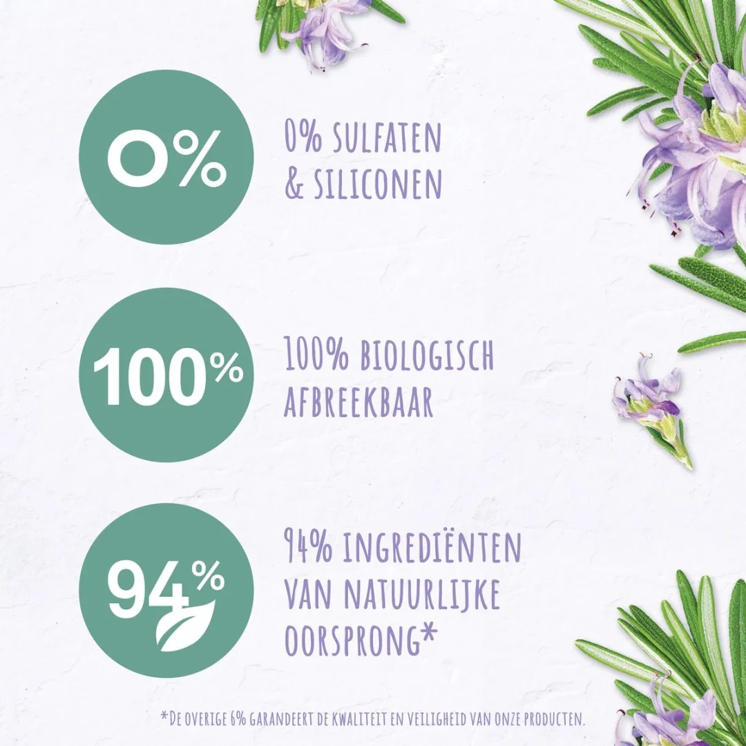 Andrélon Pro Nature Rosemary Refresh Shampoo - 6x400ml - afbeelding 6 van 6