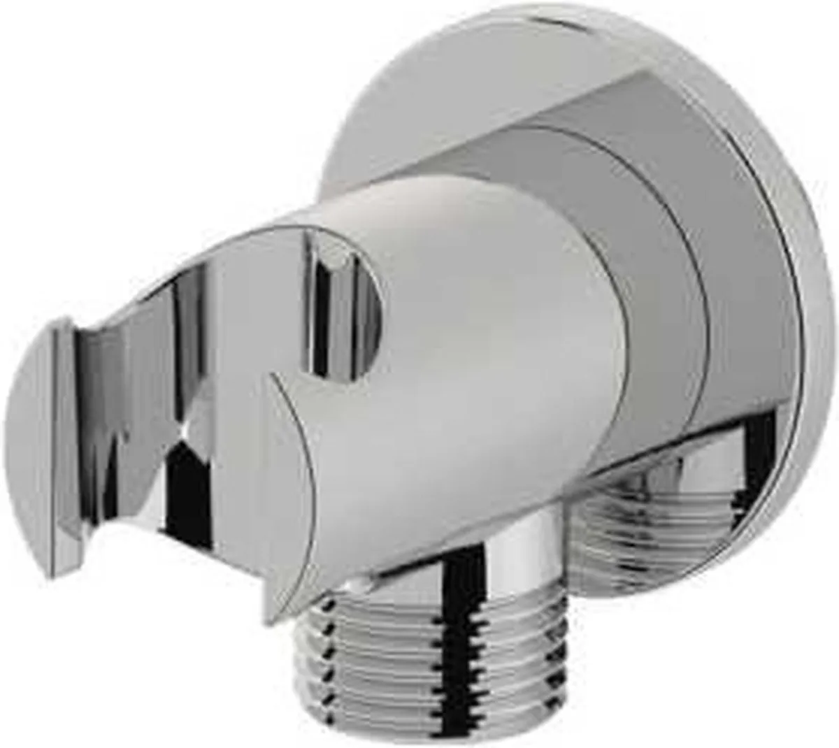 Bruynzeel Kuna wandhouder 1/2 inbouw rond, chroom