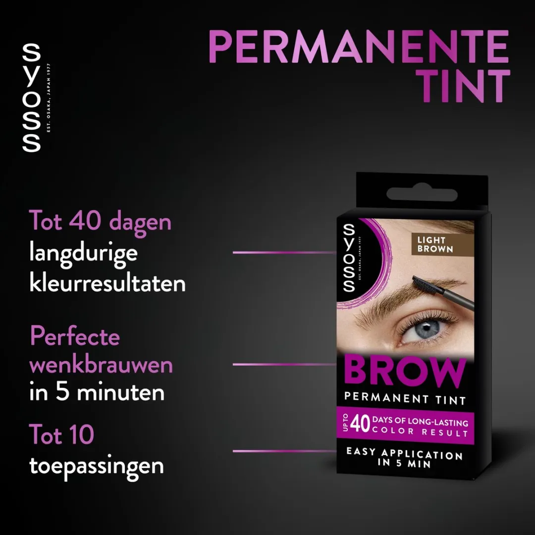 SYOSS Brow Tint Lichtbruin - Wenkbrauwverf 10ml