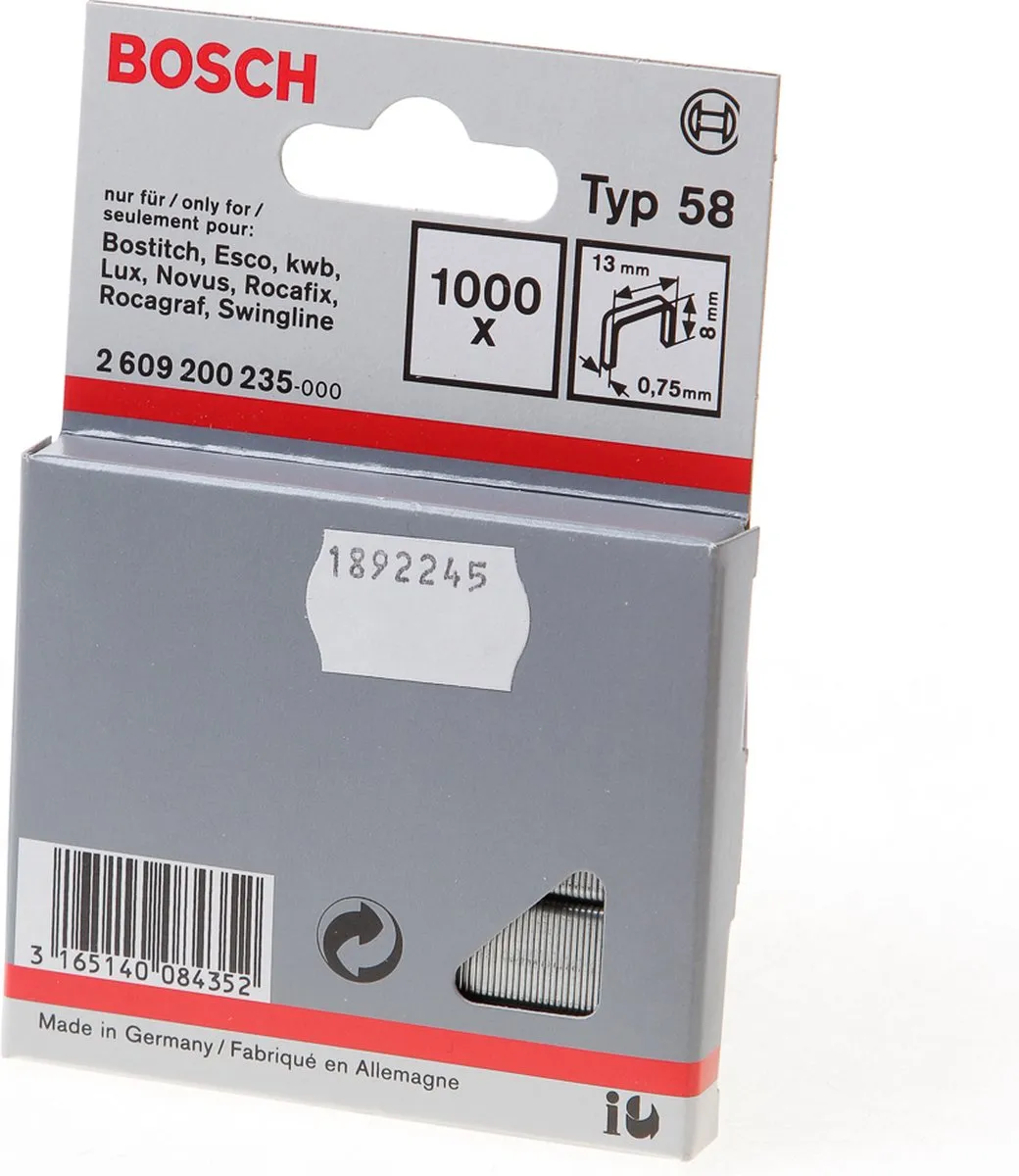 Bosch Draadstiften 13x0,75x8mm - 1000 Stuks