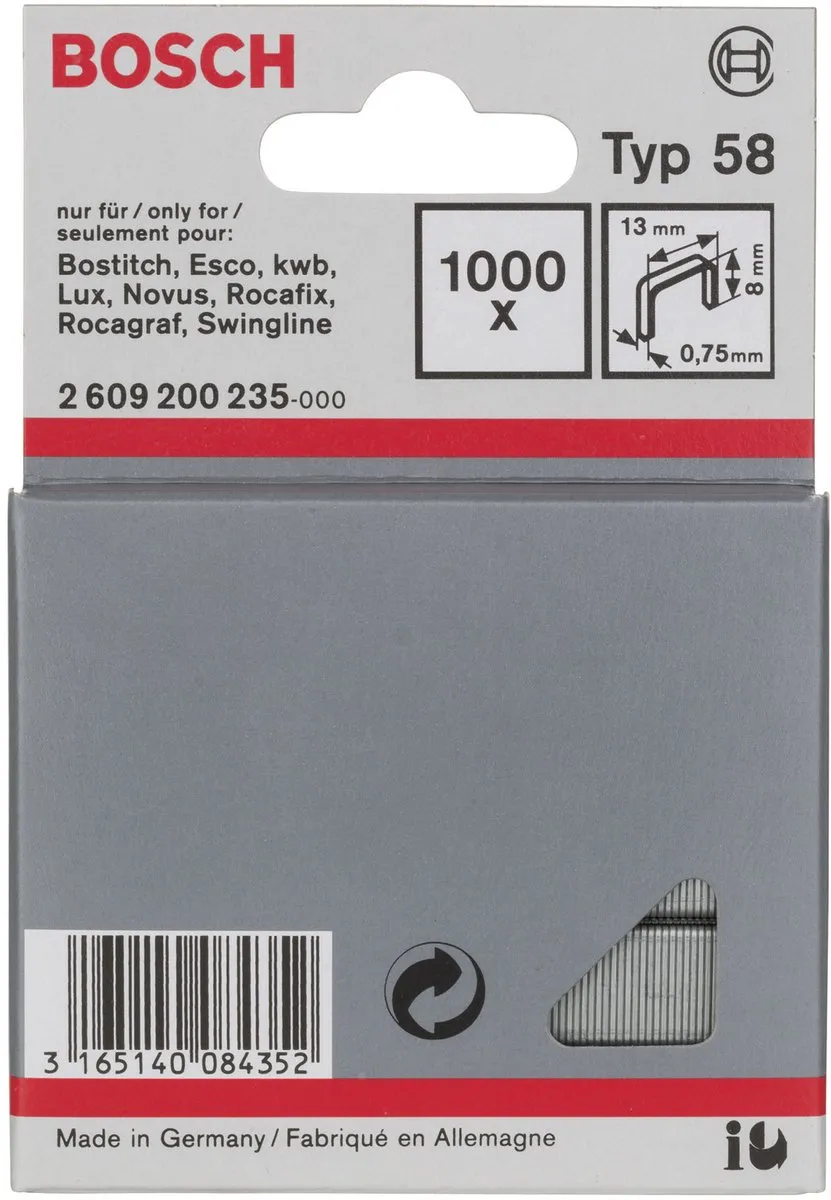 Bosch Draadstiften 13x0,75x8mm - 1000 Stuks