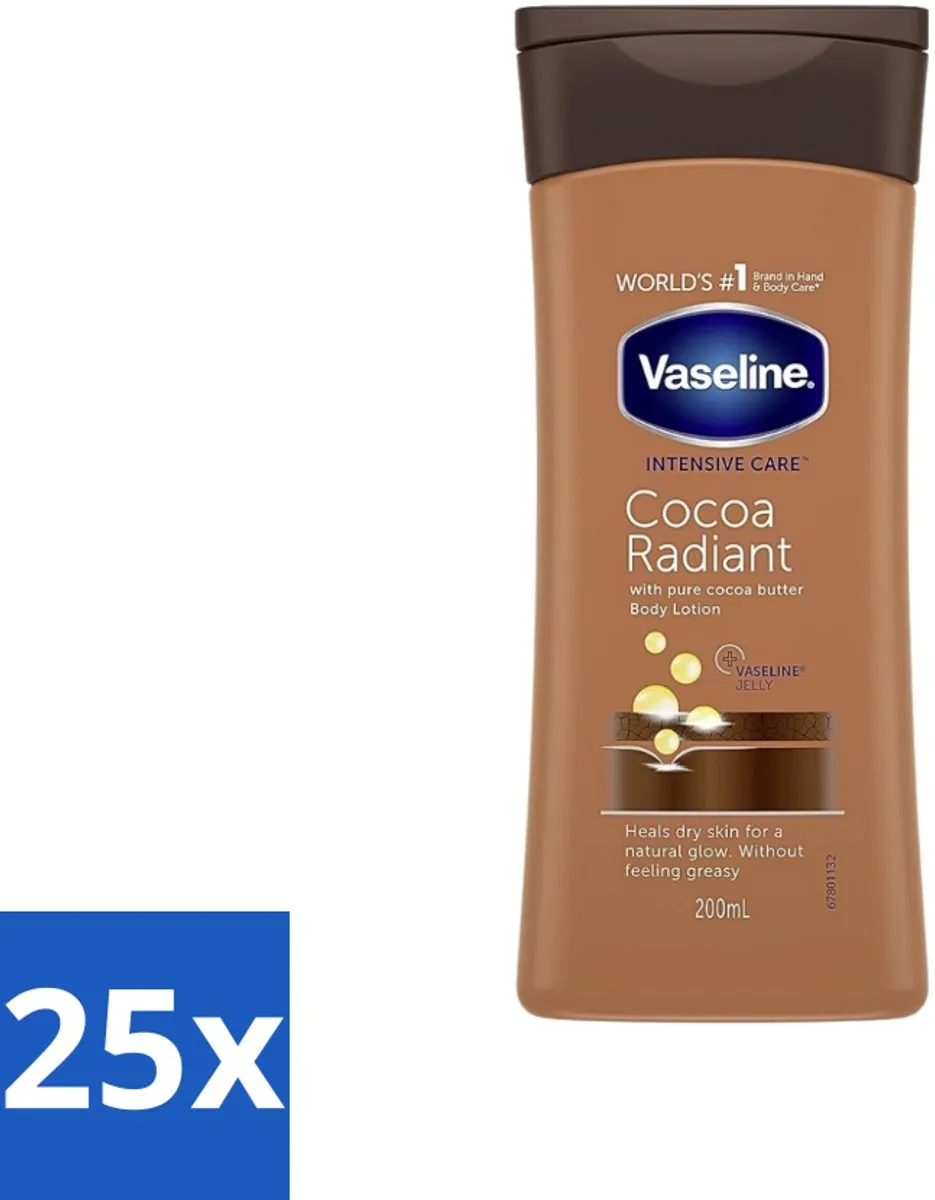 Vaseline Bodylotion Cocoa 200ml - 25 Stuks