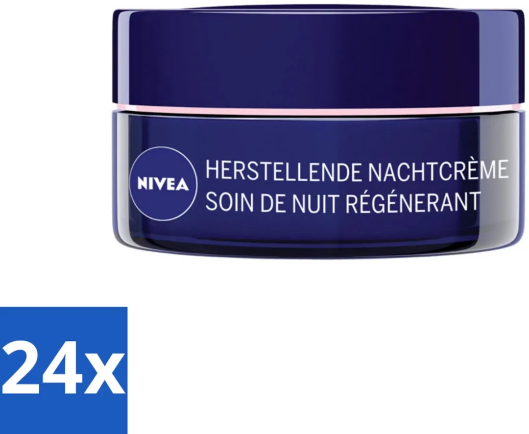 NIVEA Nachtcrème Essentials +24U 50ml - 24 Stuks