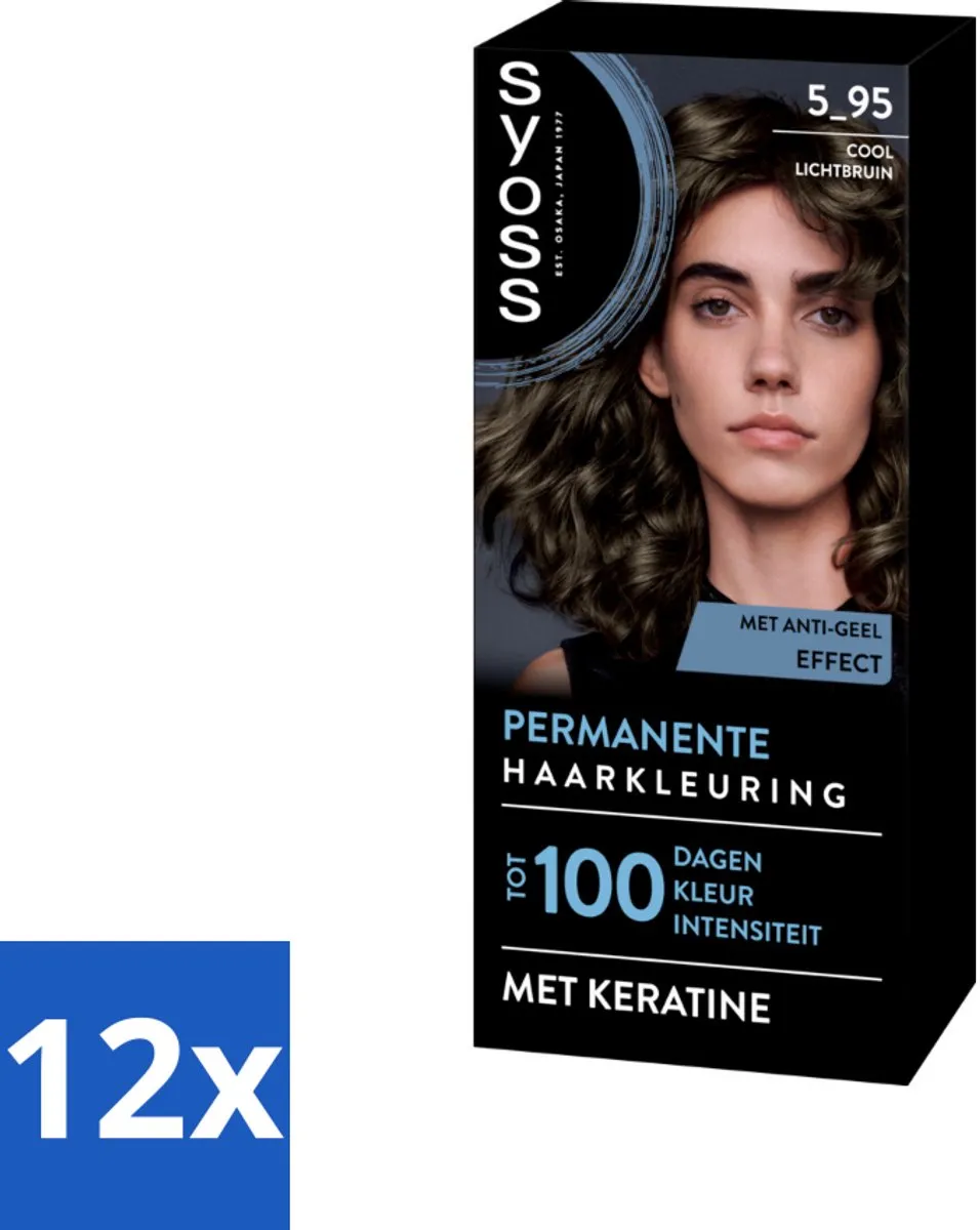 SYOSS Permanent Haarkleuring 5-95 Cool Lichtbruin - 12 Stuks