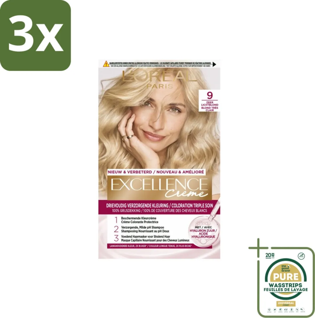 L'Oréal Paris Excellence Crème 9 Zeer Licht Blond