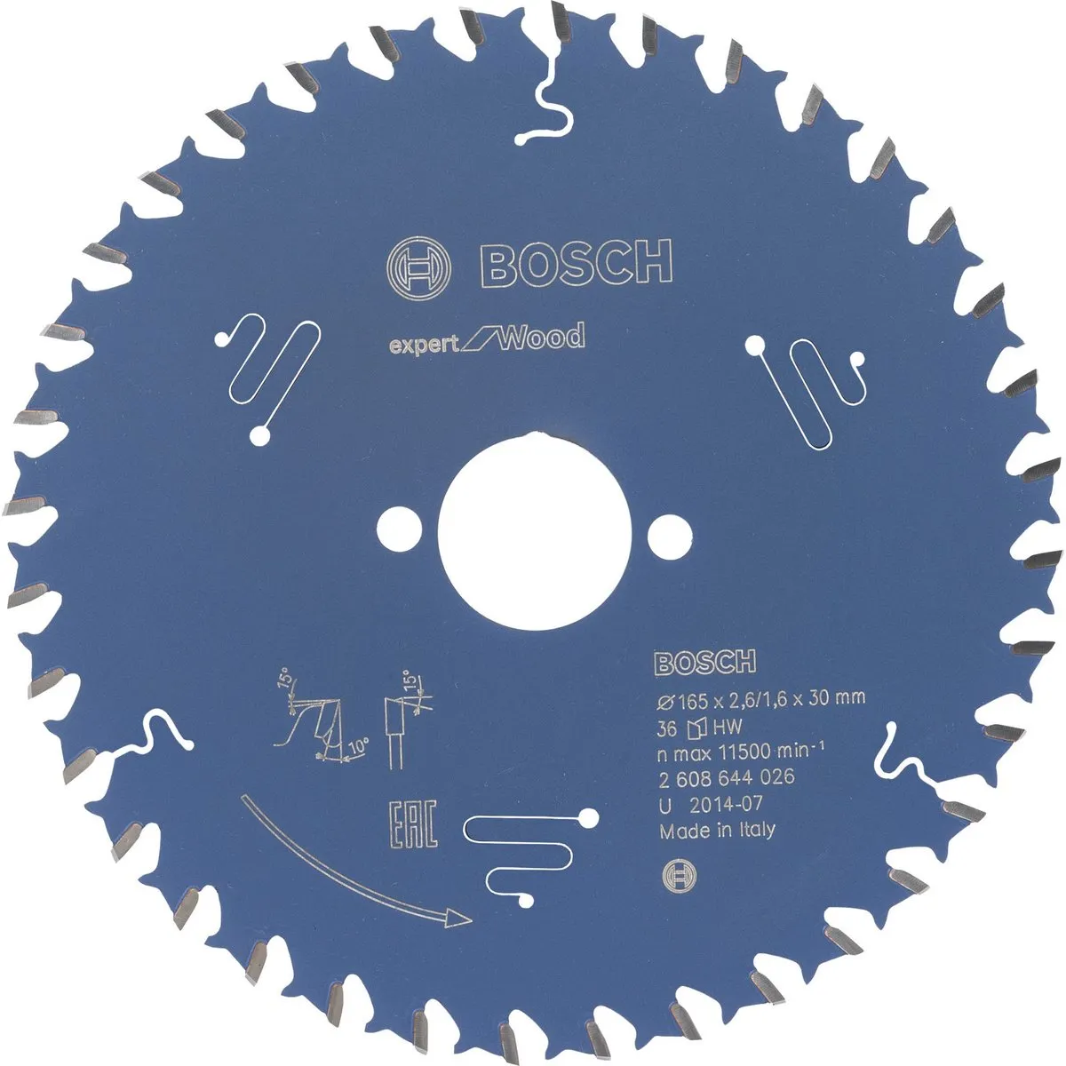 Bosch Expert Cirkelzaagblad HPL 165mm