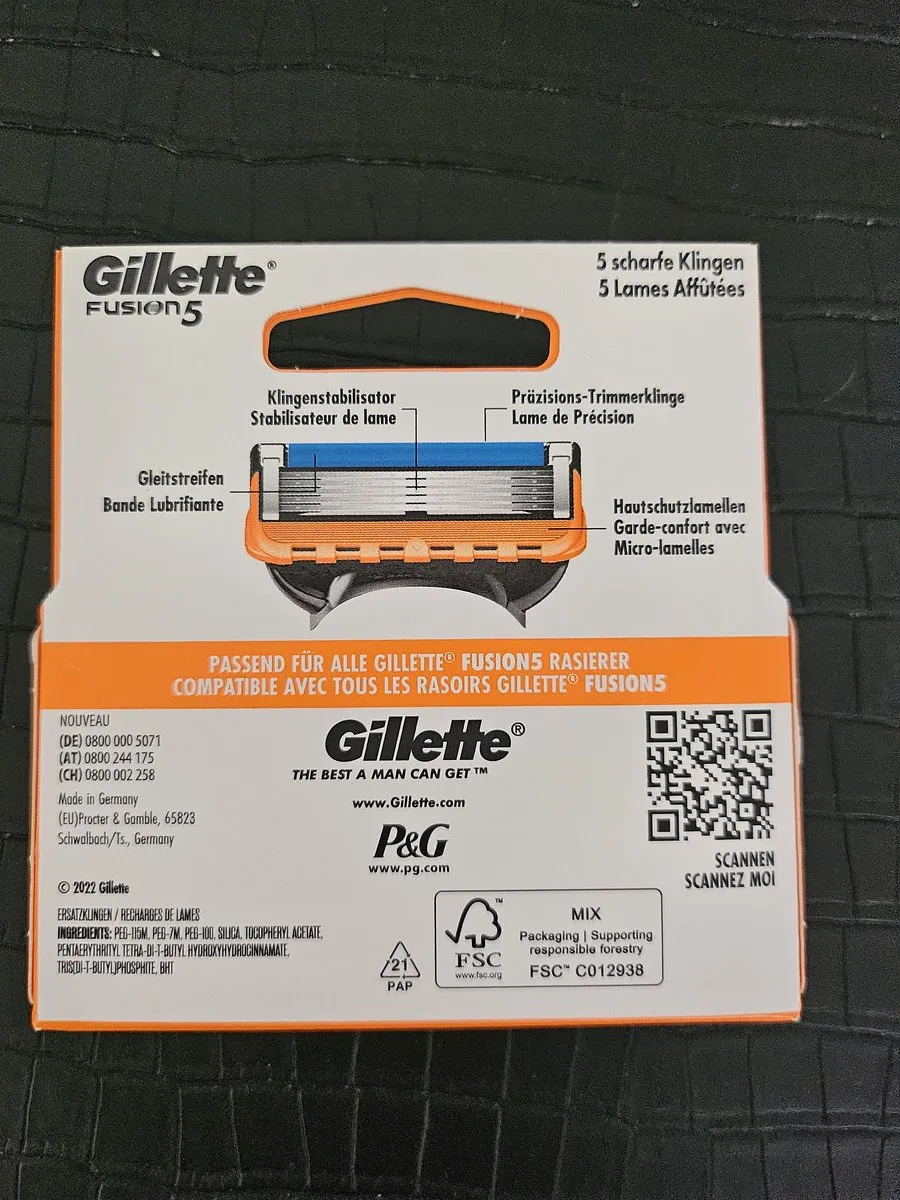 Gillette Fusion 5 Power Navulscheermesjes - 4 Stuks