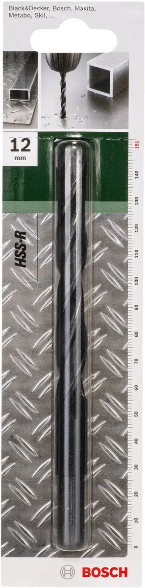 Bosch Metaalboren HSS-R 12mm DIN 338