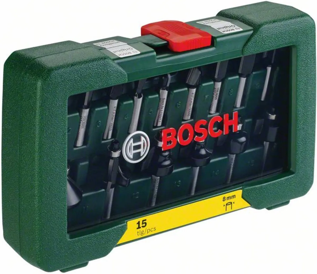 Bosch Houtfrezen 15-delig - Ø8mm Schacht