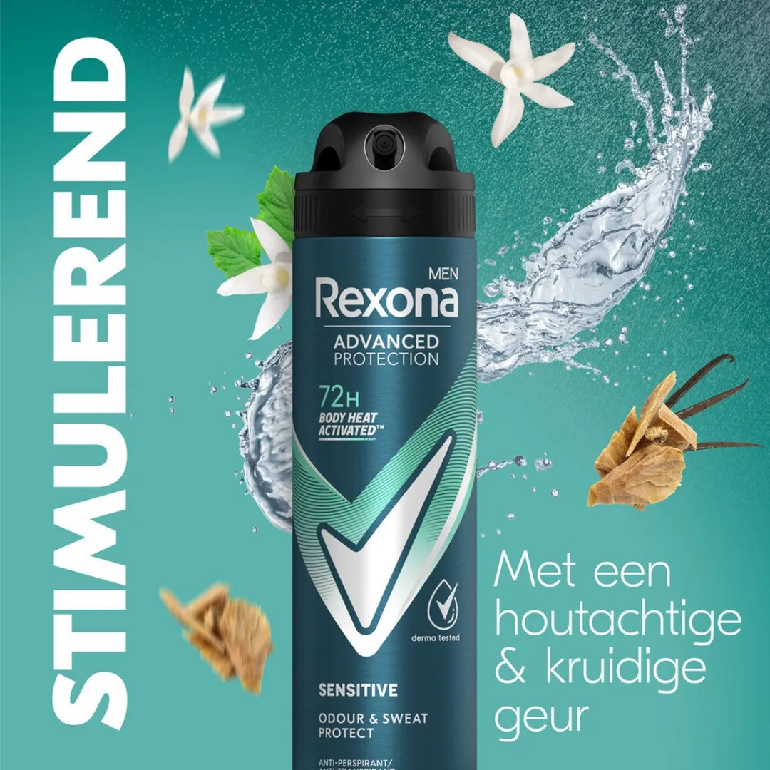 Rexona Men Sensitive Deodorant Spray 150ml - afbeelding 6 van 6