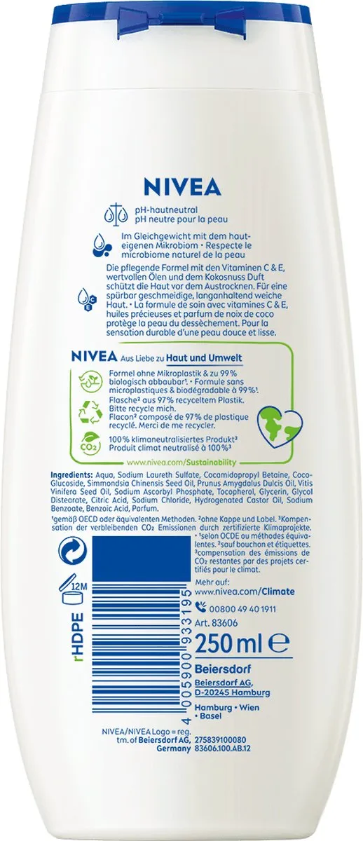 NIVEA Douchegel Kokosnoot & Jojobaolie 250ml