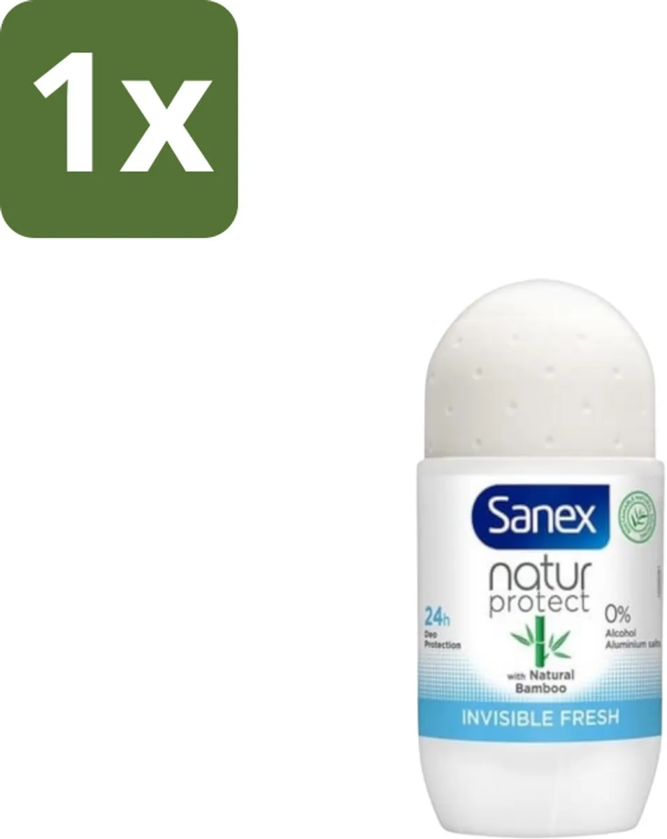 Sanex – Deo Roll-on – Bamboo Invisible Fresh – 50 ml - 1 stuk