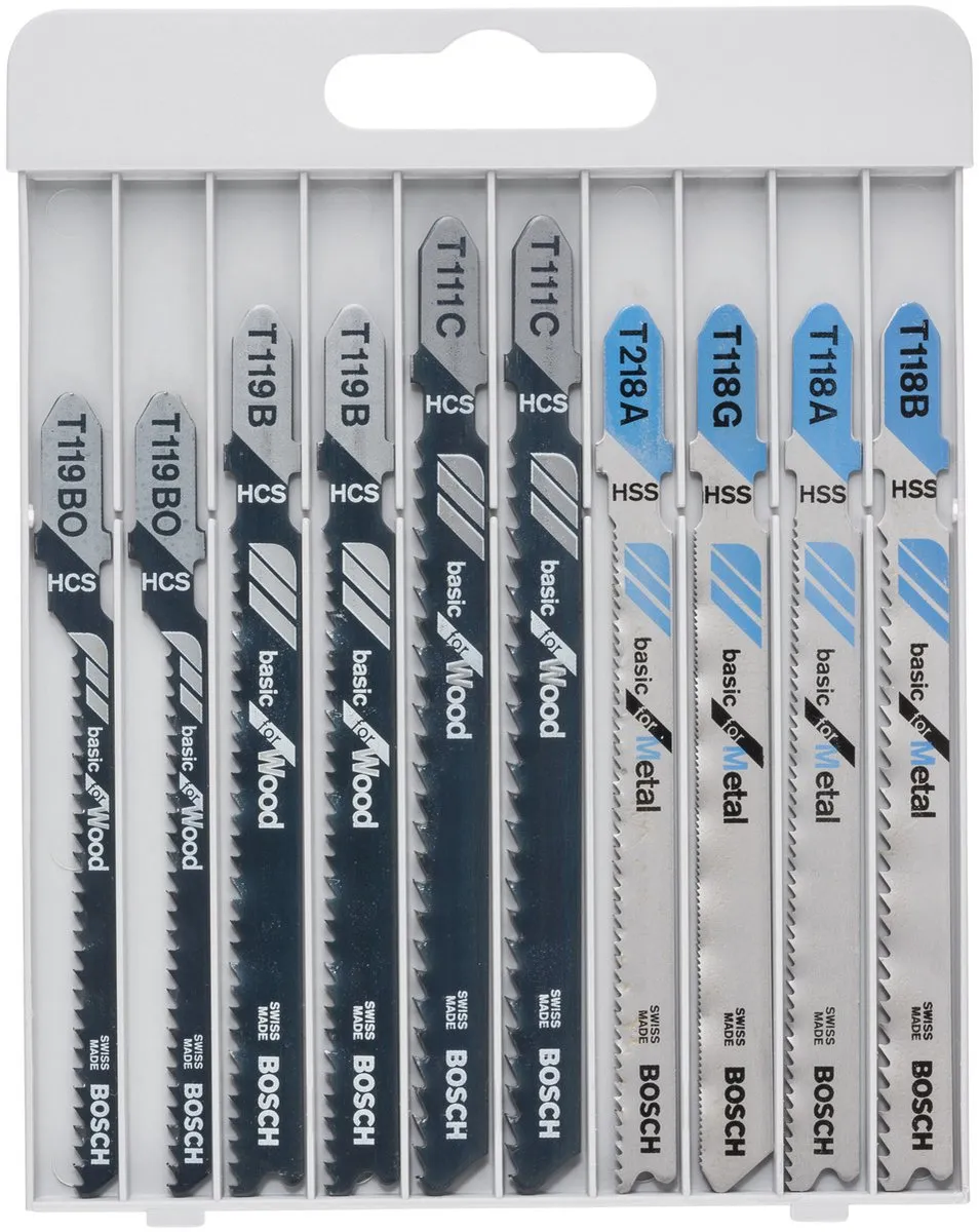 Bosch 2607010630 Decoupeerzaagbladen - 10 Stuks - Hout/Aluminium/Metaal