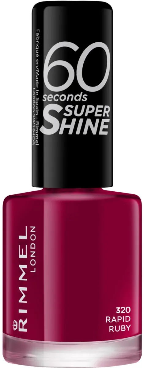 Rimmel London 60 Seconds Nagellak 320 Rapid Ruby 8ml - afbeelding 6 van 6