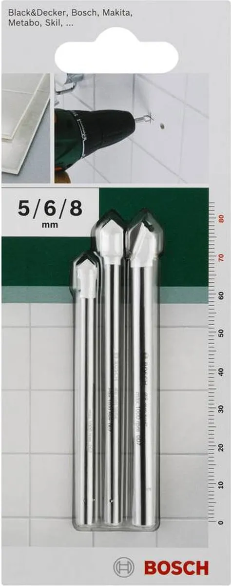 Bosch Tegelboor Expert Set 5x70/6x80/8x80 - Metaal