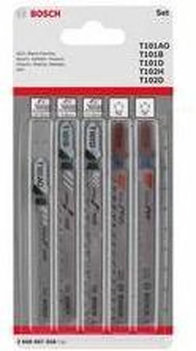 Bosch T-Shank Set Hout 5 Stuks - T101 AO/B/D