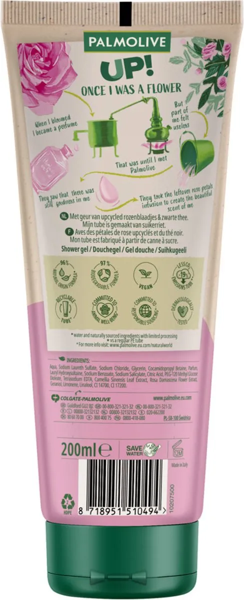 Palmolive Up! Douchegel Rose & Tea 200ml