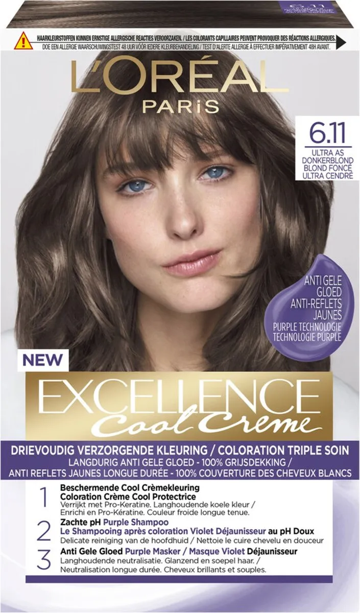 L'Oréal Paris Excellence Cool Cream 6.11 Ultra Ash Donkerblond