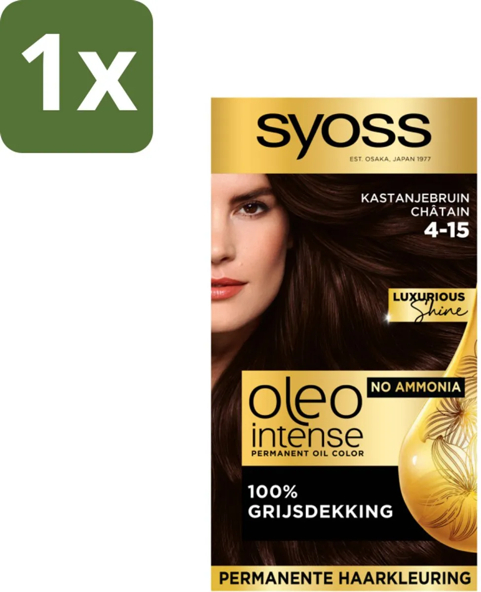 SYOSS Oleo Intense 4-15 Kastanjebruin Haarverf 115ml