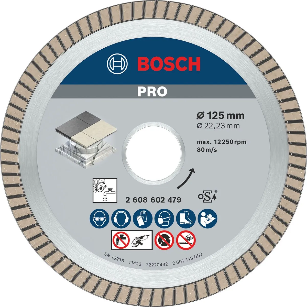 Bosch Diamantdoorslijpschijf Best for Ceramic Extraclean 125mm