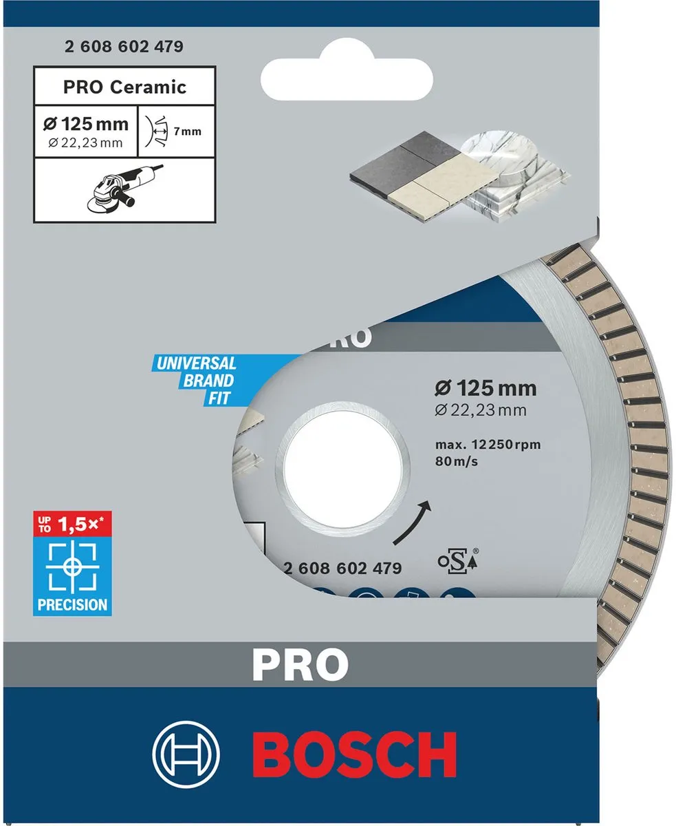 Bosch Diamantdoorslijpschijf Best for Ceramic Extraclean 125mm