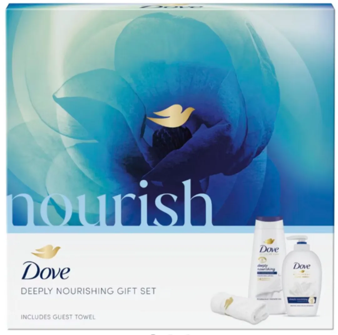 Dove Deeply Nourishing Geschenkset - Handzeep Douchegel Washandje