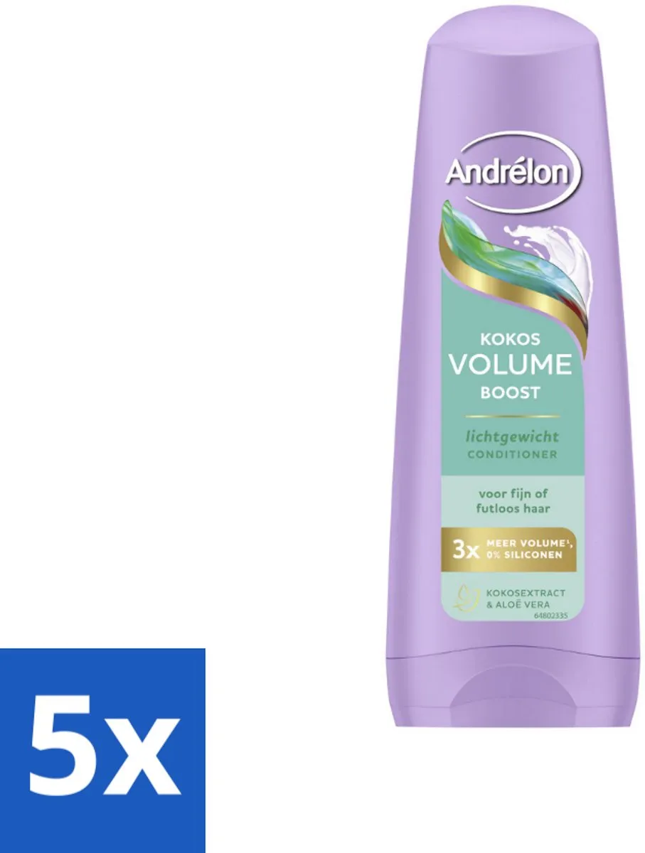 Andrélon Kokos Volume Boost Conditioner 200ml - 5 Stuks