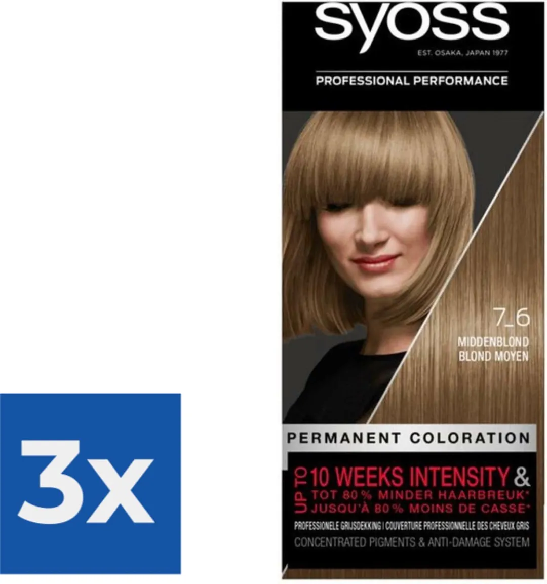 SYOSS Haarverf 7.6 Middenblond 345ml