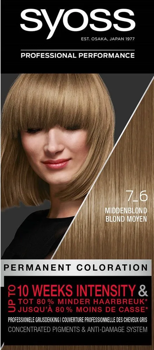 SYOSS Haarverf 7.6 Middenblond 345ml