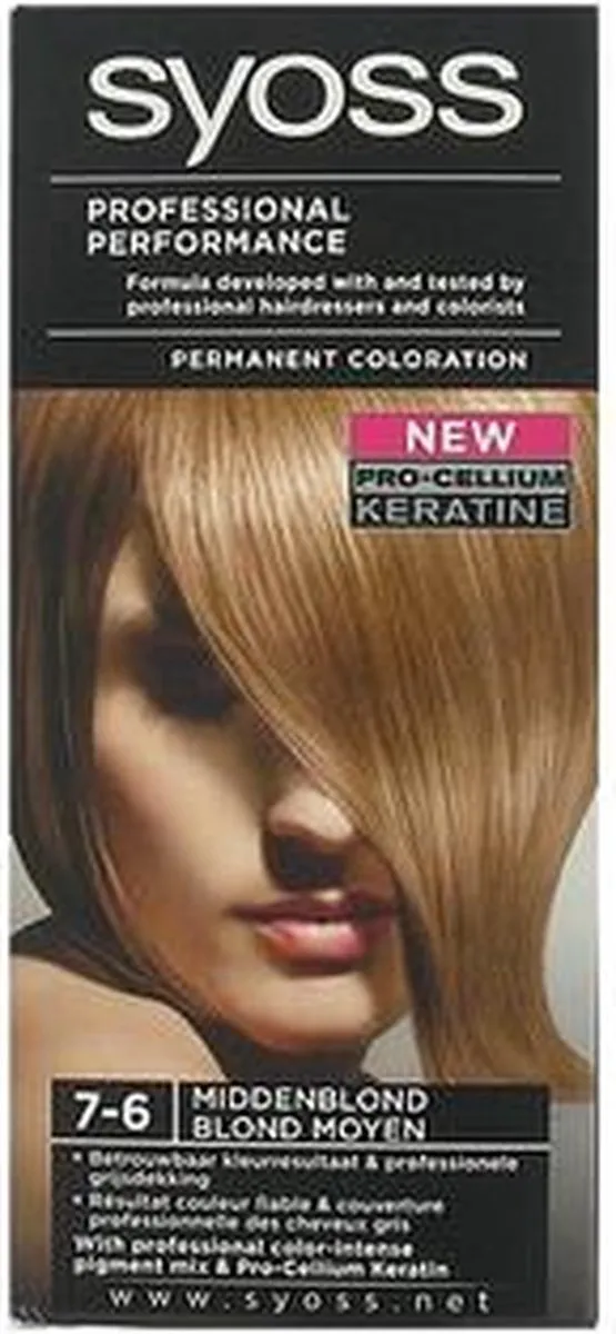 SYOSS Haarverf 7.6 Middenblond 345ml