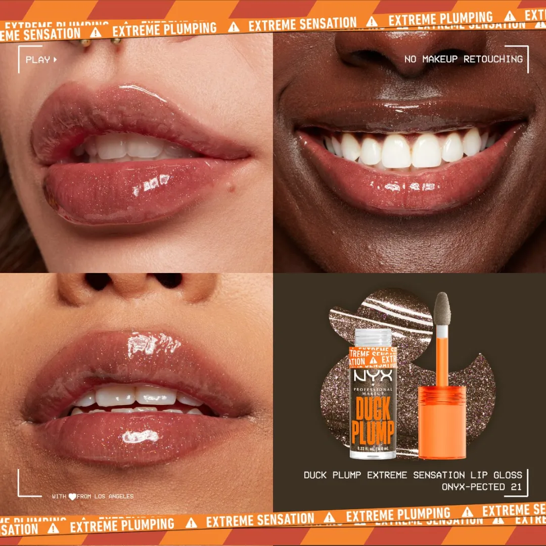 NYX Professional Makeup Duck Plump Onyx-Pected Lipgloss - 6,8ml - Zwart