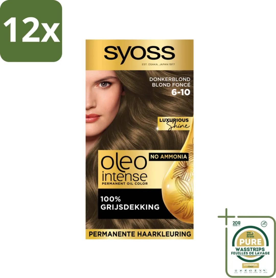 SYOSS Oleo Intense Haarverf 6-10 Donkerblond - 12 Stuks