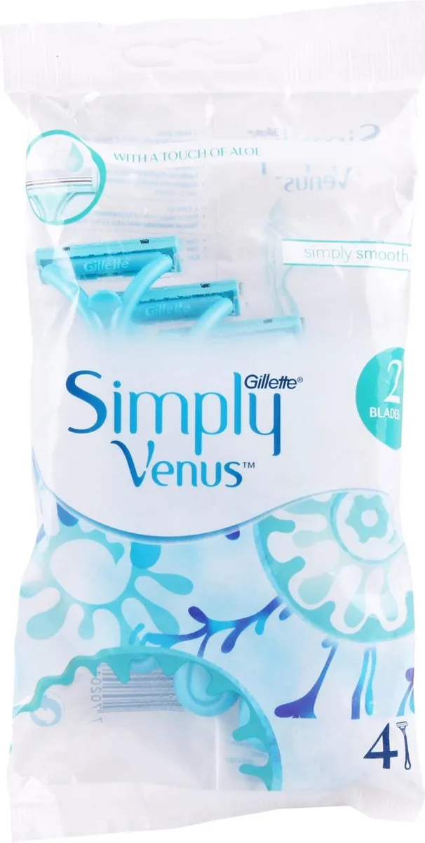 Gillette Venus Simply Wegwerpscheermesjes 28 Stuks (7x4) - Blauw
