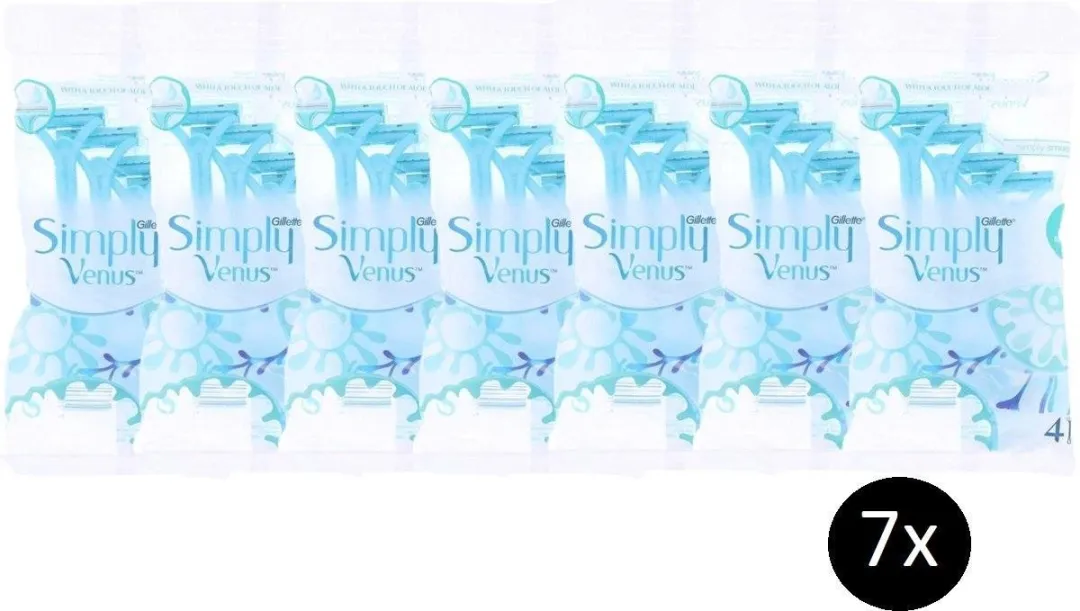 Gillette Venus Simply Wegwerpscheermesjes 28 Stuks (7x4)